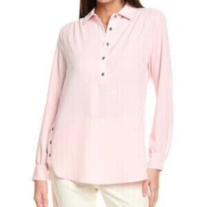 Jones New York Women’s Light Pink NWT Size MP Half Button down blouse